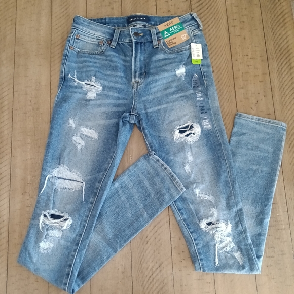 Aeropostale Stacked Ultra Skinny Jeans Women's 29w 30L - Picture 1 of 7